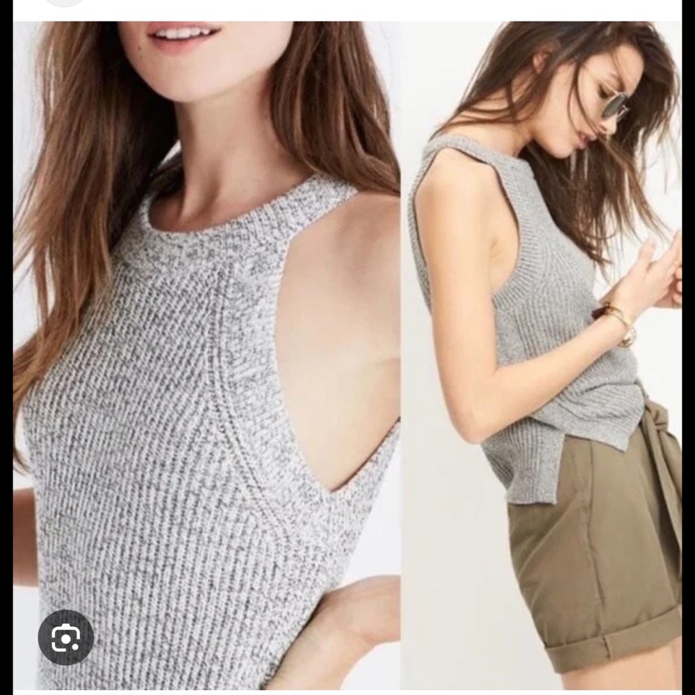 Madewell valley  NWT Gray Sleeveless Knit Top